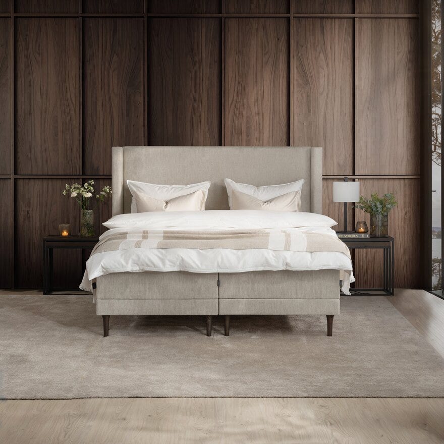 Signature Collection Sleeping SANDØ Regulerbar seng 80x200 cm i Beige/natur