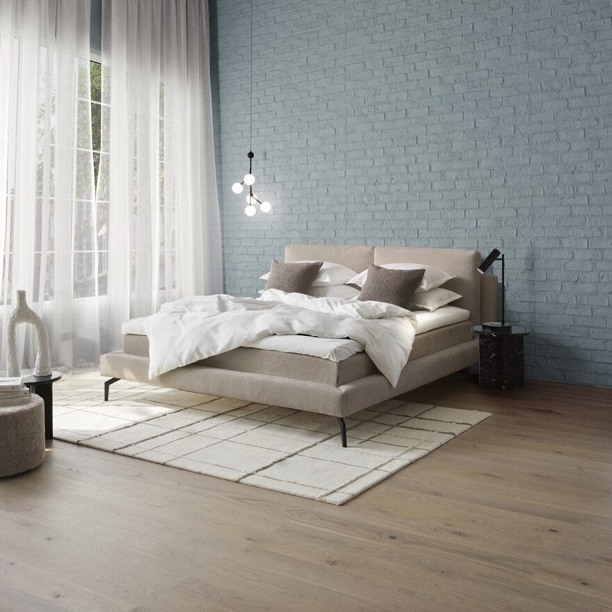 Signature Collection Sleeping SOHO Seng med gavl 140x200 cm i Beige/natur
