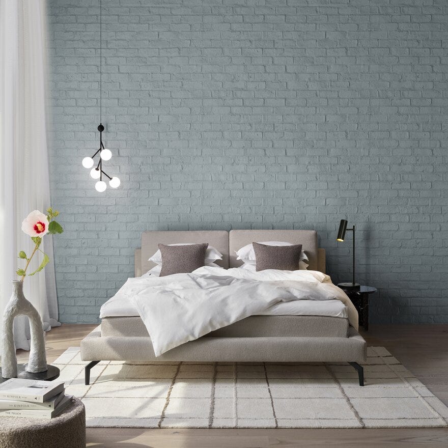 Signature Collection Sleeping SOHO Seng med gavl 140x200 cm i Beige/natur