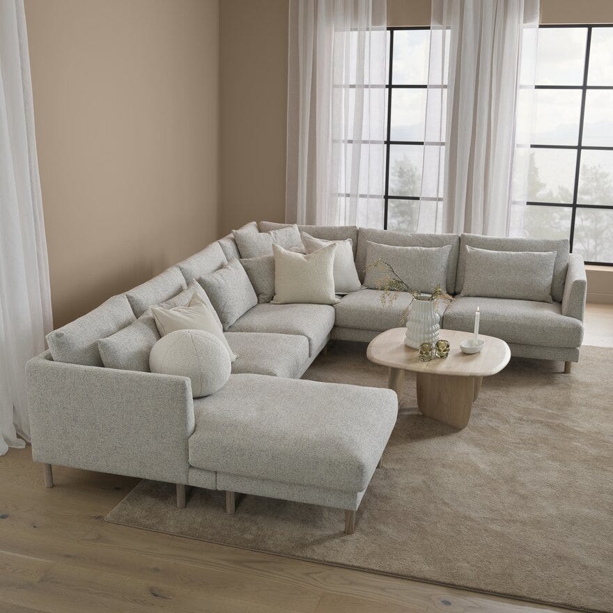 Scapa NOELLE Hjørnesofa i Beige/natur