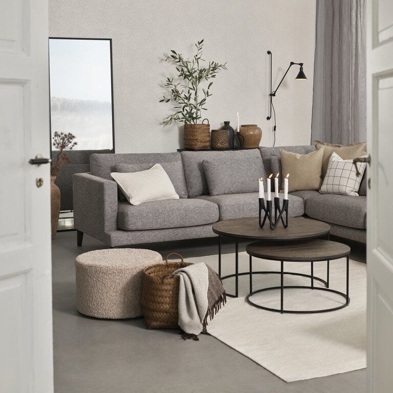 PEAK Hjørnesofa i Brun