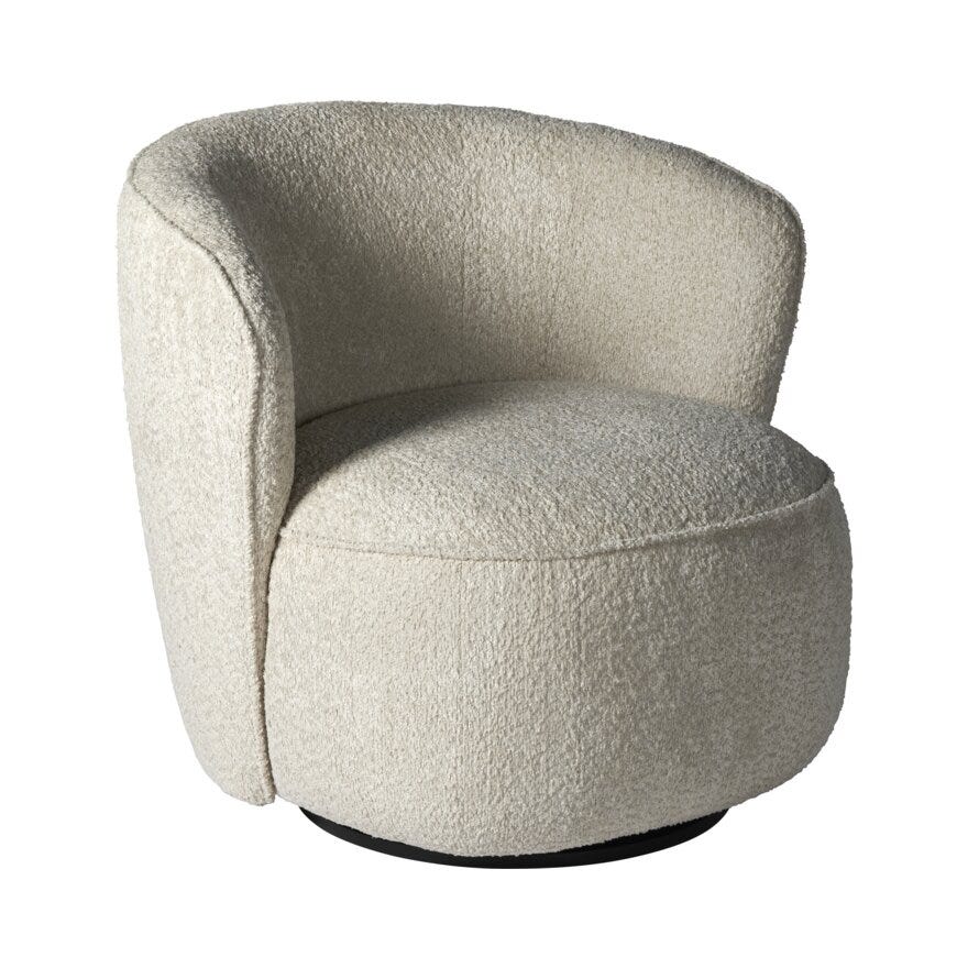 VILDE Loungestol i Beige/natur