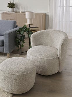VILDE Loungestol i Beige/natur