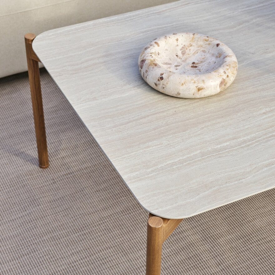 LINEA Sofabord 80x140 cm i Beige/natur