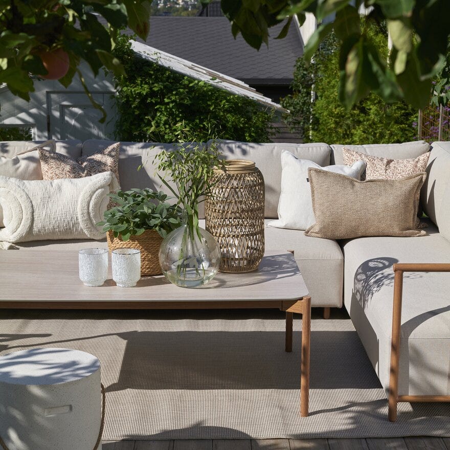 LINEA Hjørnesofa i Beige/natur