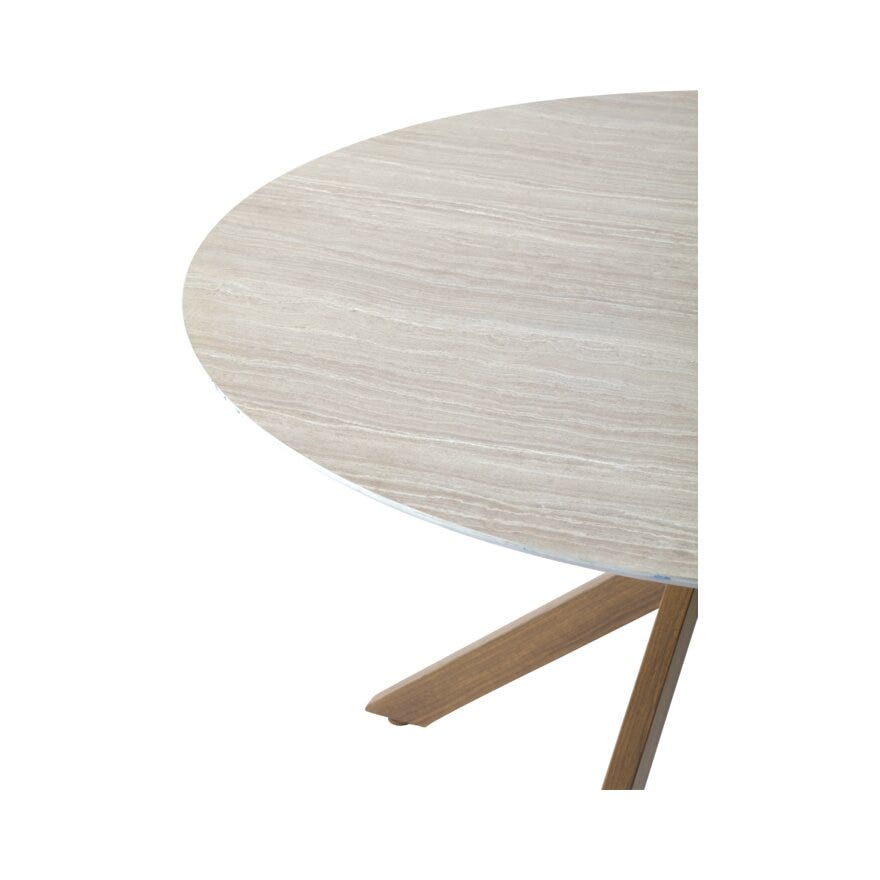 LEONORA Spisebord Ø120 cm i Beige/natur