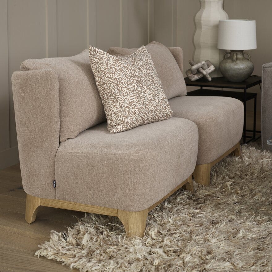 Sits ALMA Loungestol i Beige/natur