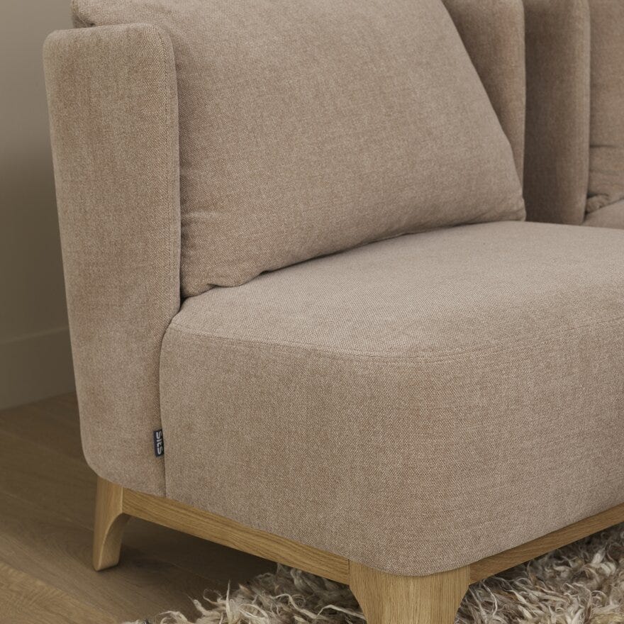 Sits ALMA Loungestol i Beige/natur
