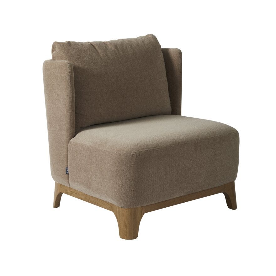 Sits ALMA Loungestol i Beige/natur