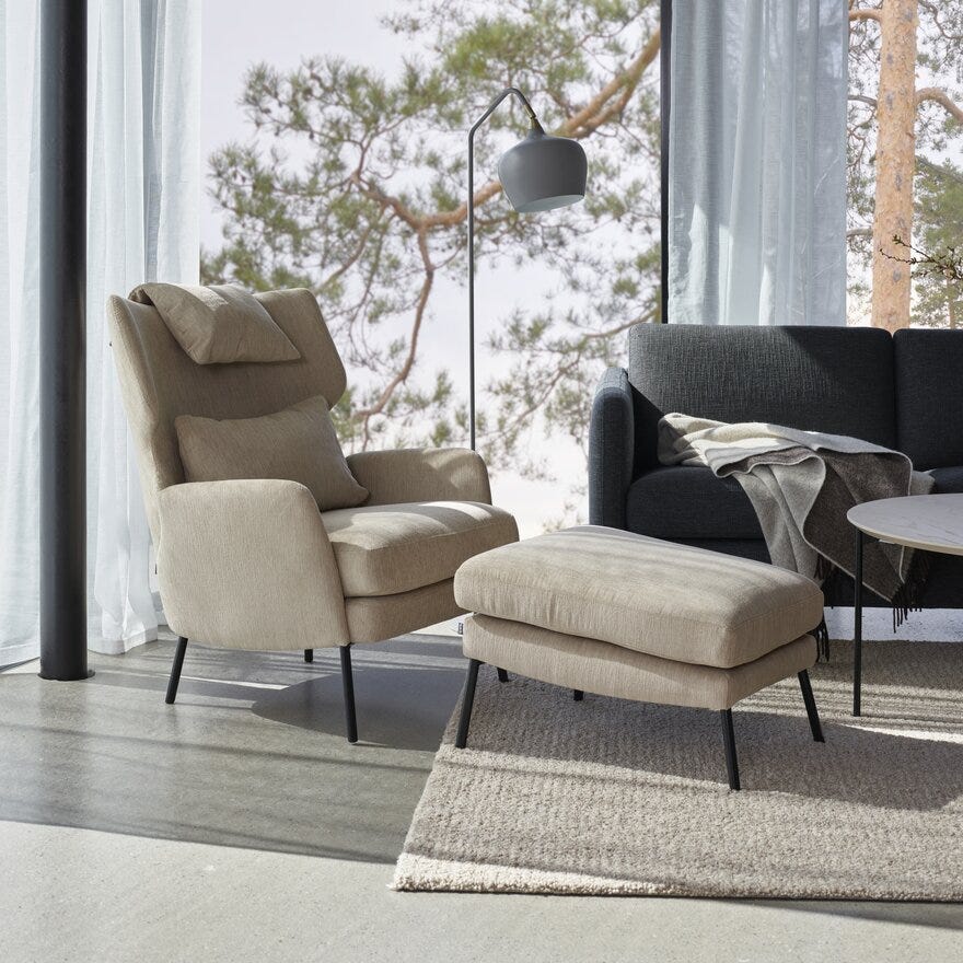 Sits ALEX Hvilestol i Beige/natur