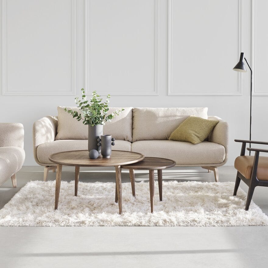 Kleppe TOWN Rundt sofabord Ø90 cm i Brun