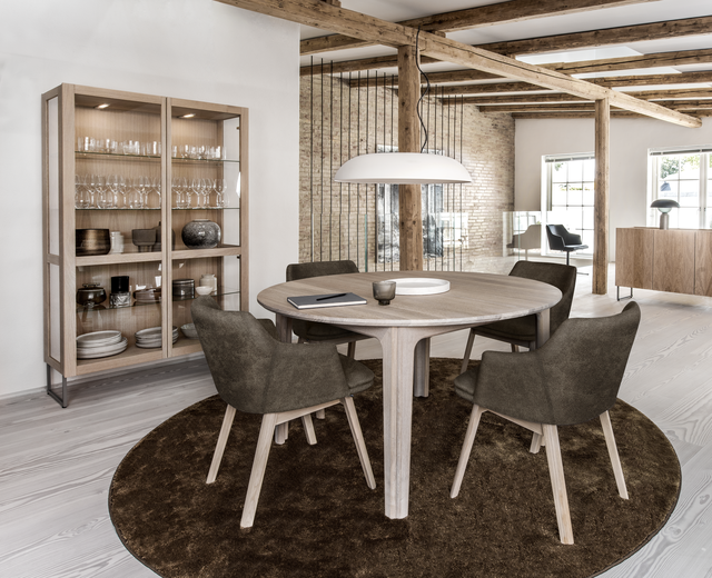 Skovby SM 112 Rundt spisebord Ø130 cm i Beige/natur