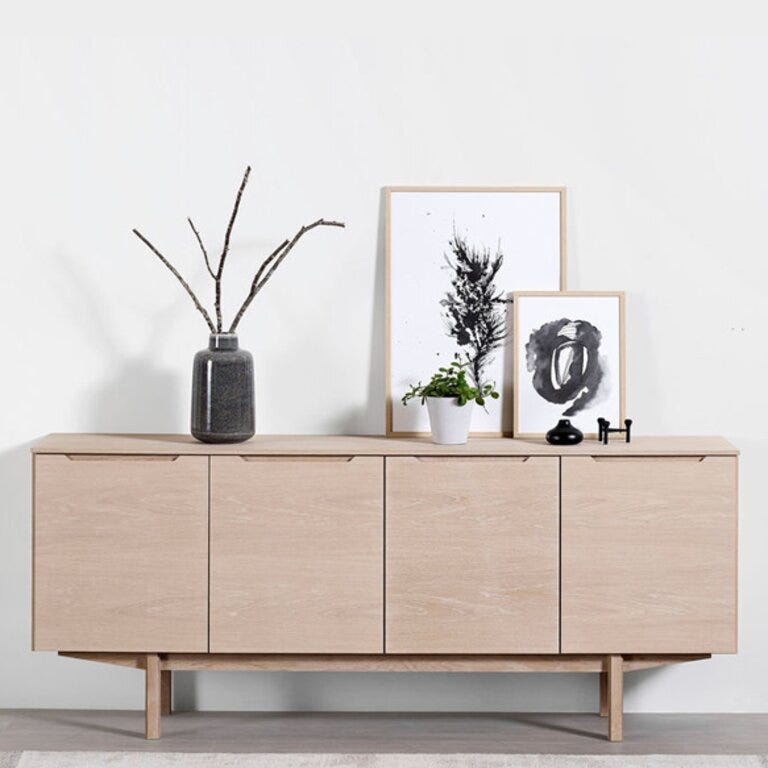 Skovby SM 306 Skjenk B:195 cm i Beige/natur