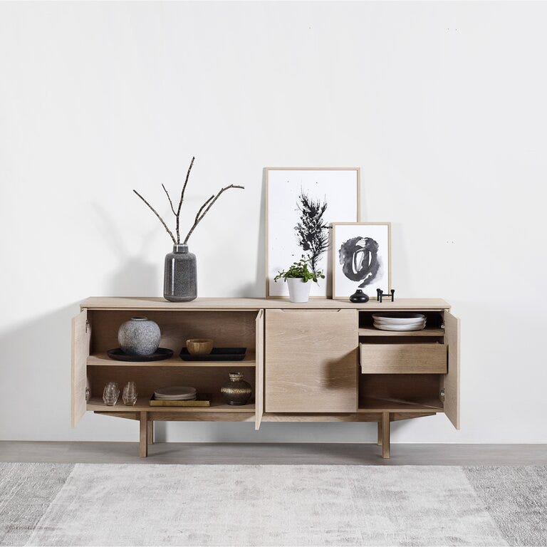 Skovby SM 306 Skjenk B:195 cm i Beige/natur