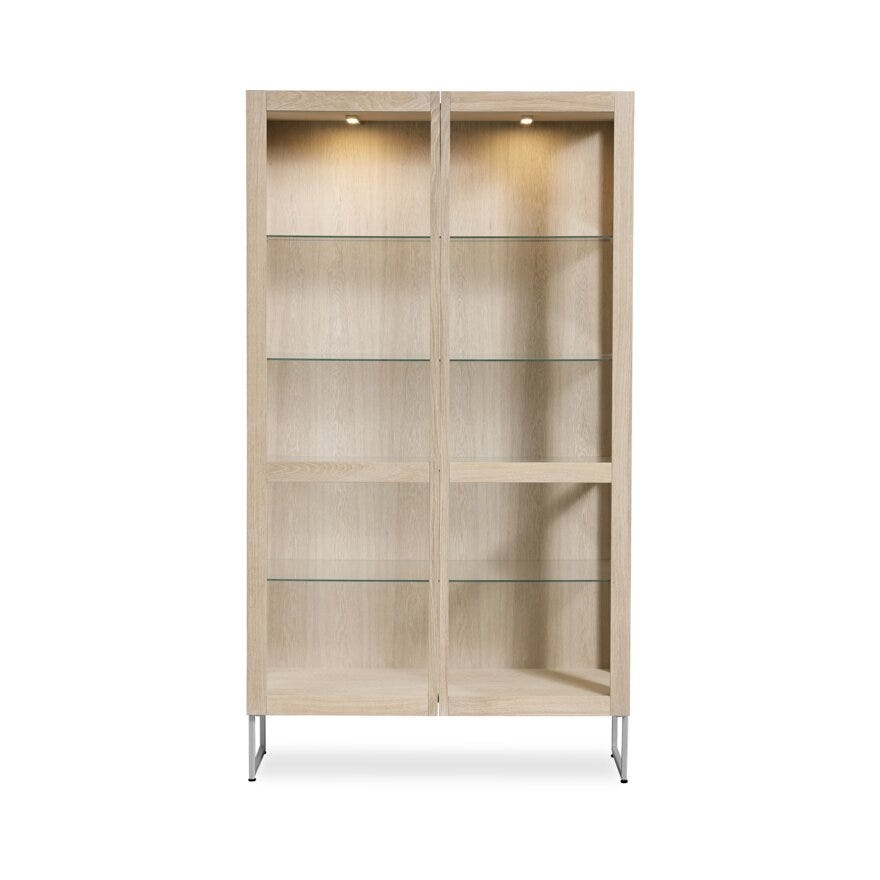 Skovby SM 452 Vitrineskap B:100 cm i Beige/natur