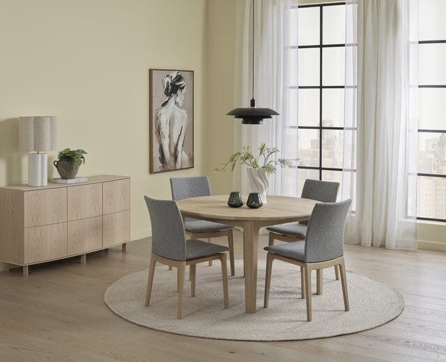Skovby SM 112 Rundt spisebord Ø130 cm i Beige/natur
