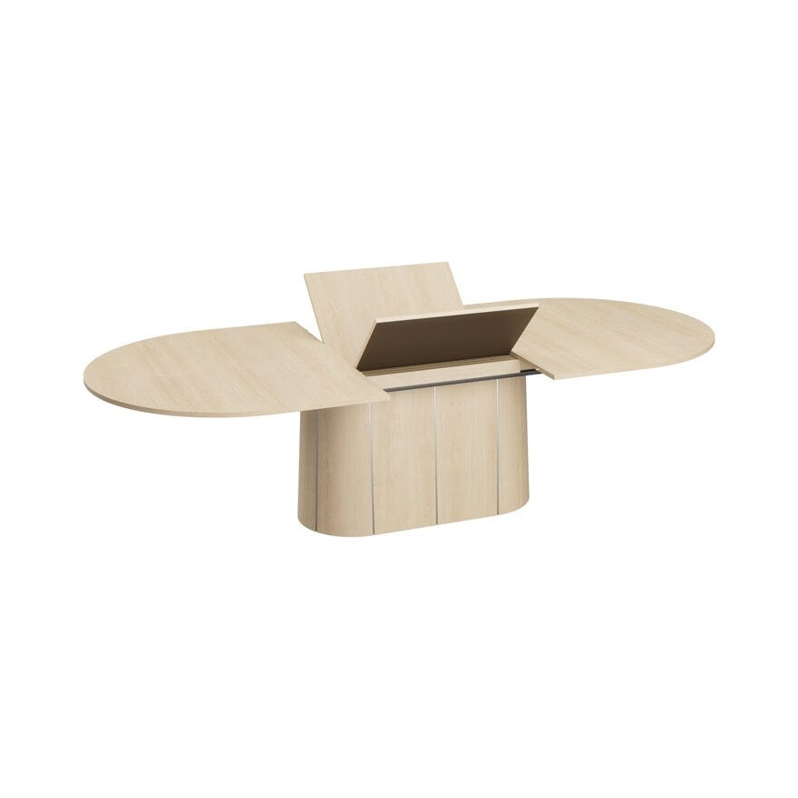 Skovby SM 115 Ovalt spisebord 123x210 cm i Beige/natur