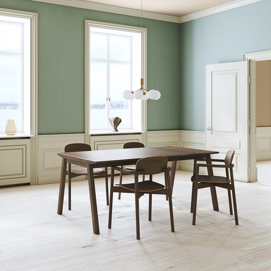 Skovby SM 842 Spisestol med armlene i Brun