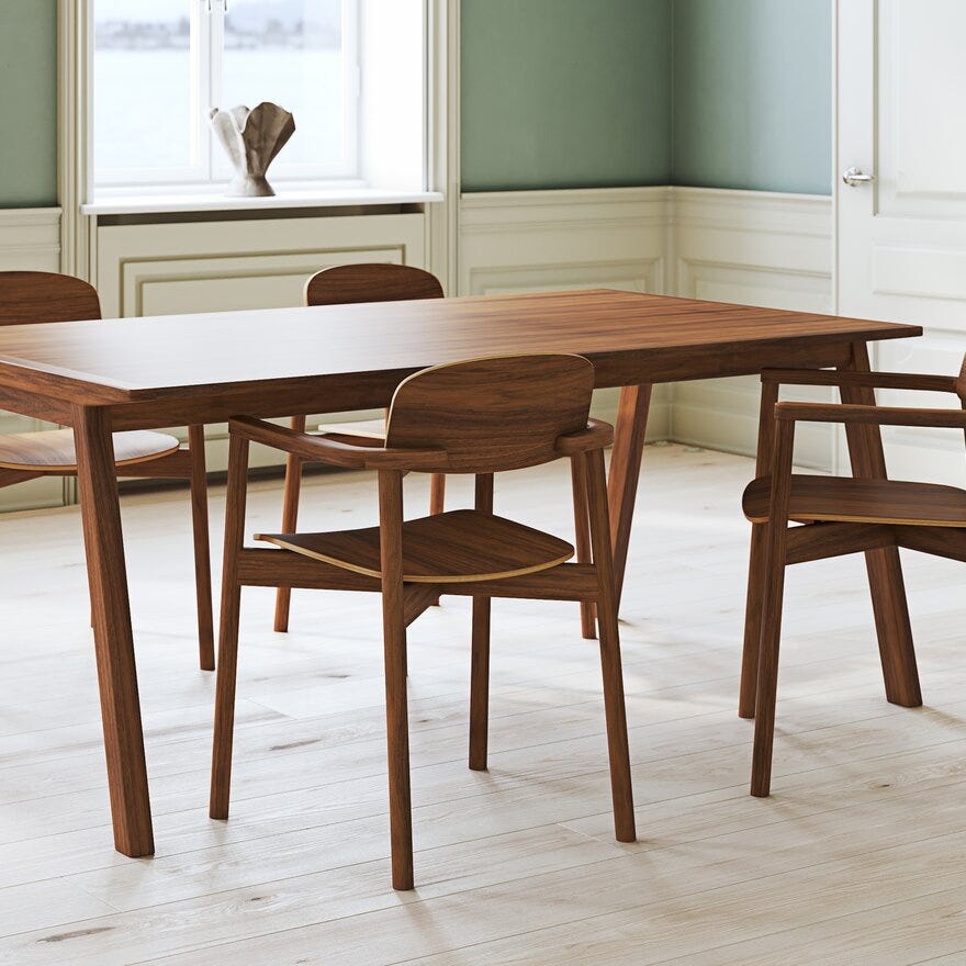 Skovby SM 842 Spisestol med armlene i Brun