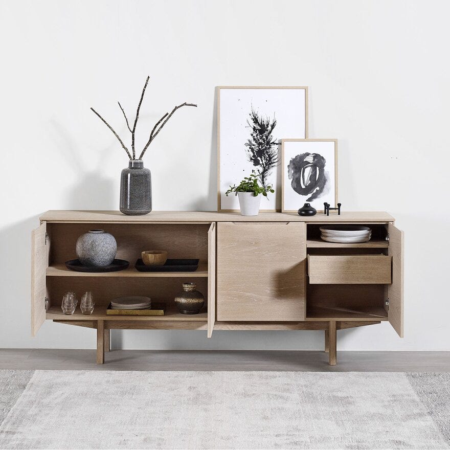 Skovby SM 306 Skjenk B:195 cm i Beige/natur