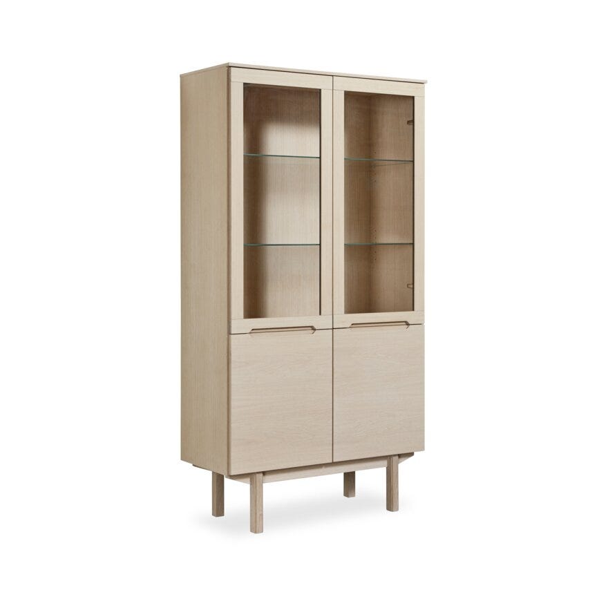 Skovby SM 307 Vitrineskap B:100 cm i Beige/natur