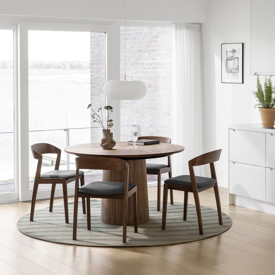 Skovby SM 33 Rundt spisebord Ø123 cm i Brun