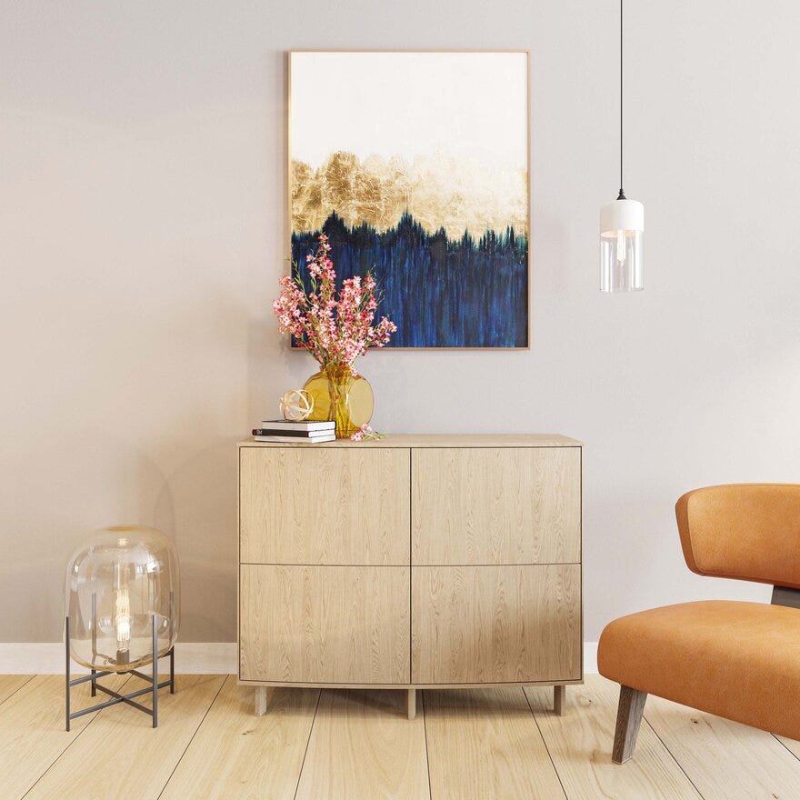 Skovby SM 412 Skjenk B:100 cm i Beige/natur