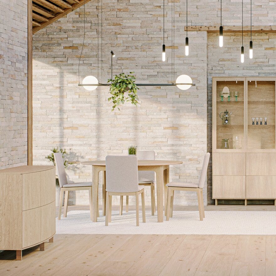Skovby SM 412 Skjenk B:100 cm i Beige/natur
