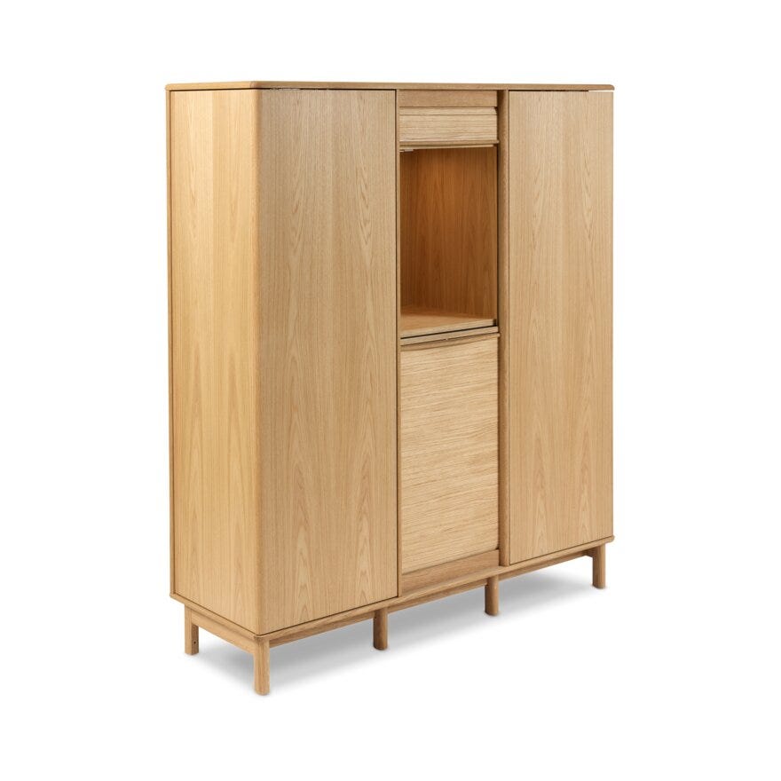 Skovby SM 546 Vitrineskap 124x41 cm i Beige/natur
