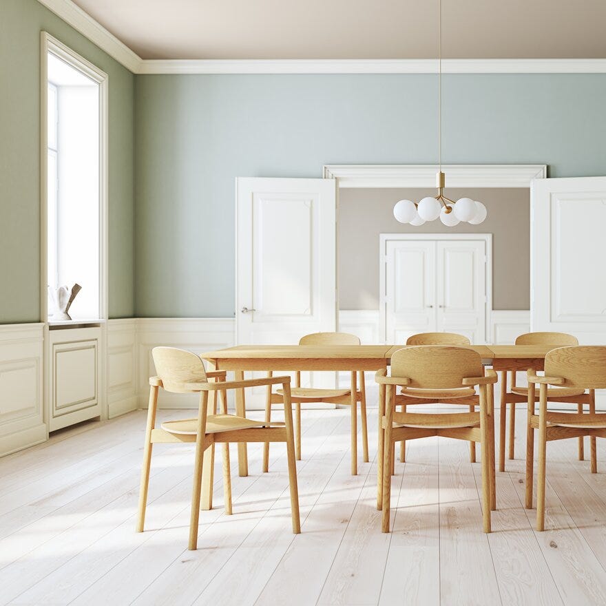 Skovby SM 842 Spisestol med armlene i Beige/natur