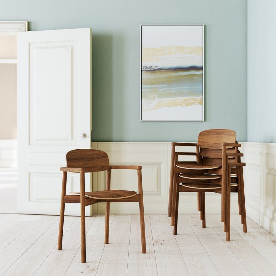 Skovby SM 842 Spisestol med armlene i Brun