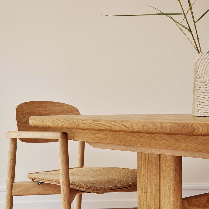 Skovby SM 842 Spisestol med armlene i Beige/natur