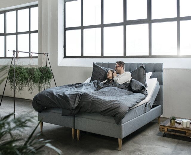 Tempur PROMISE Regulerbar seng 180x200 cm i Blå