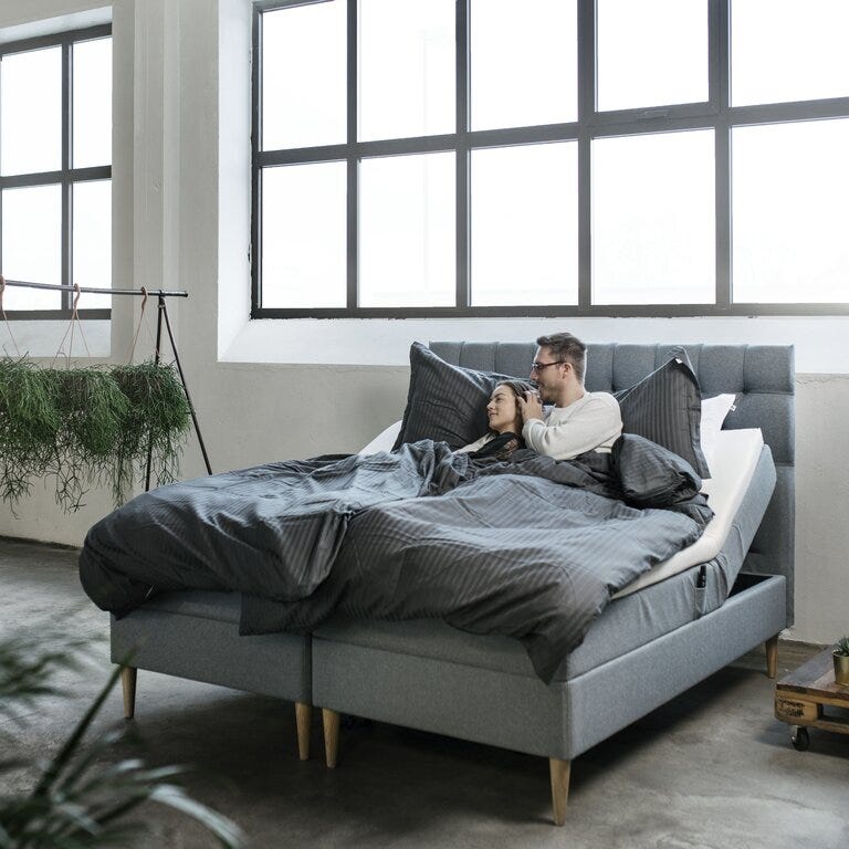 Tempur PROMISE Regulerbar seng 180x200 cm i Blå