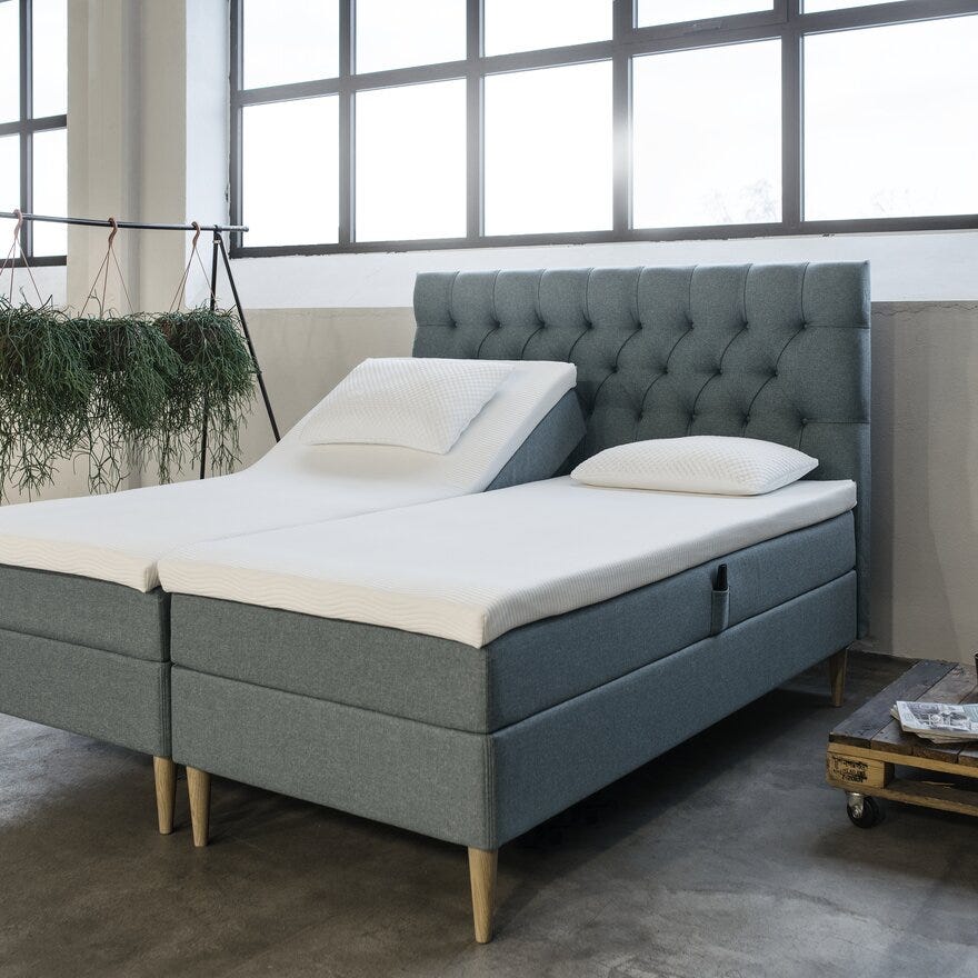 Tempur PROMISE Sengegavl B:180 cm i Blå