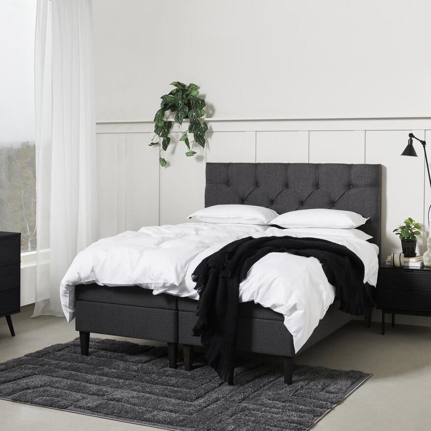 Tempur PROMISE Regulerbar seng 80x200 cm i Grå