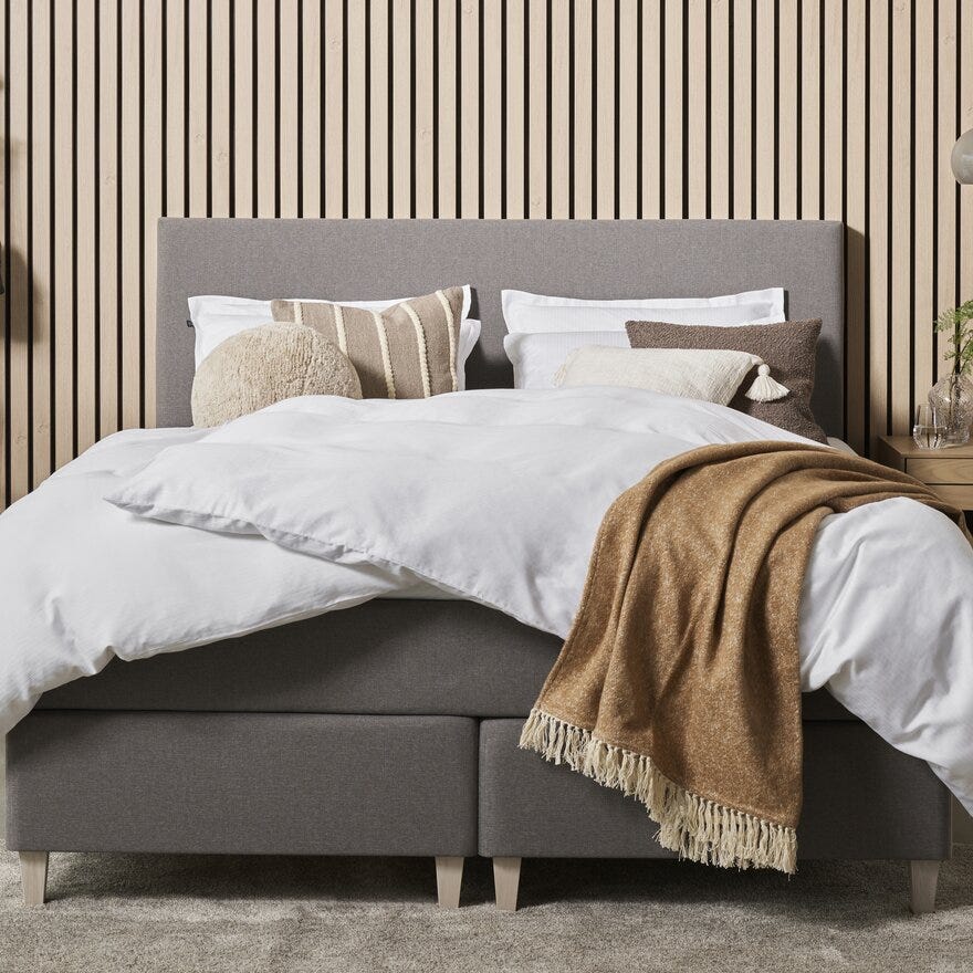 Boel & Jan FRANKE Pledd Frynser 130x170 cm i Beige/natur