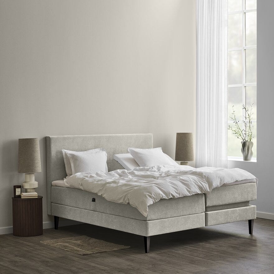 Tempur RELAXATION Regulerbar seng 80x200 cm i Hvit