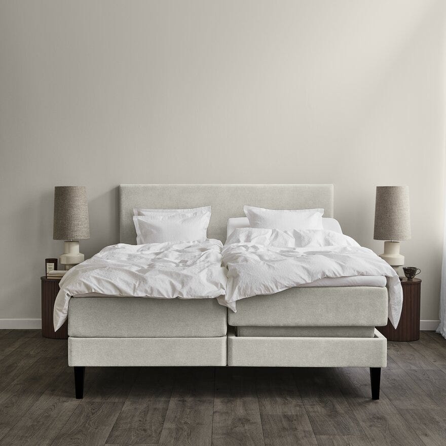 Tempur RELAXATION Regulerbar seng 80x200 cm i Hvit