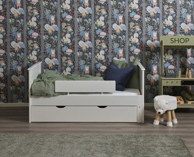 ALBA Uttrekksseng 75x140/200 cm i Hvit