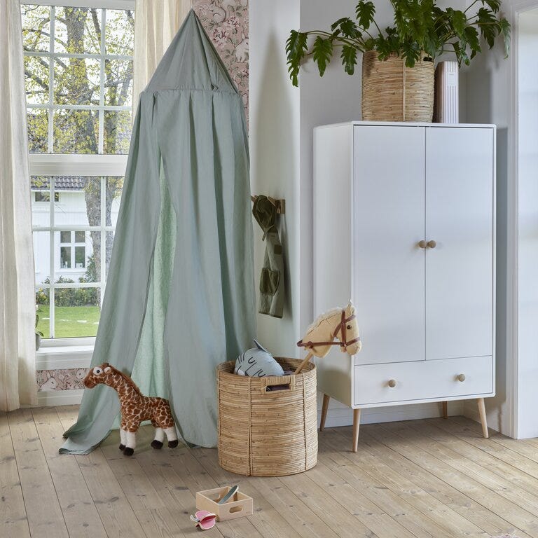 BODIE Garderobeskap B:80 cm i Hvit