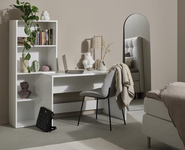 FUNCTION PLUS Skrivebord 159X60 cm i Hvit