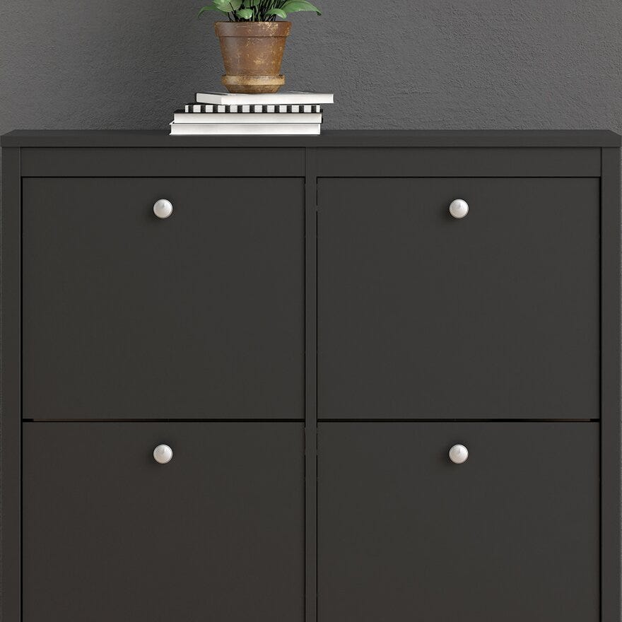 MADRID Skoskap 103x25 cm i Svart