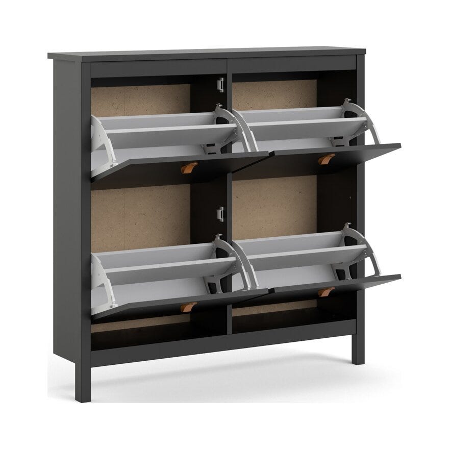 MADRID Skoskap 103x25 cm i Svart