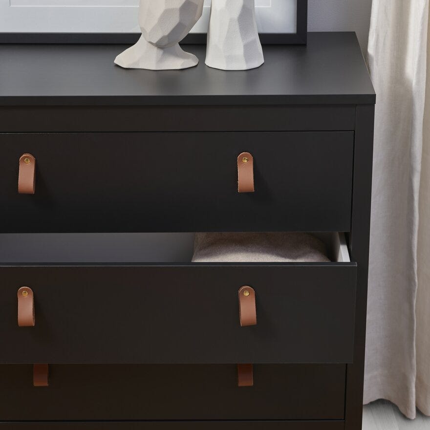 MADRID Kommode 83x80 cm i Svart