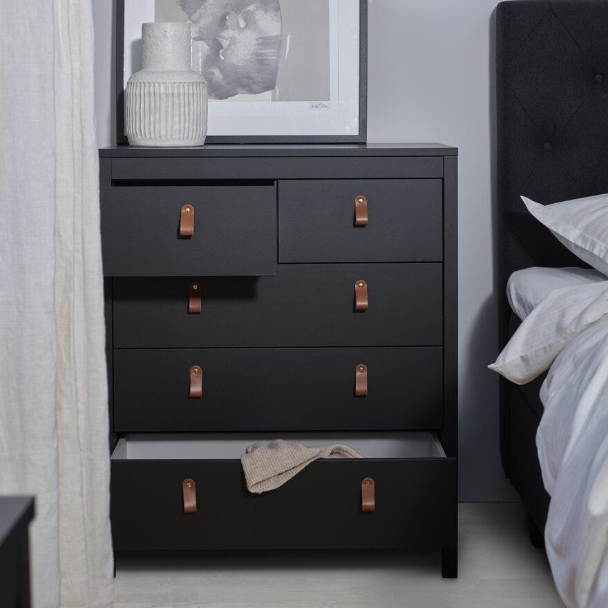 MADRID Kommode 83x99 cm i Svart