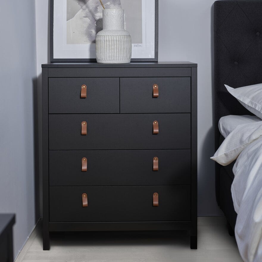 MADRID Kommode 83x99 cm i Svart