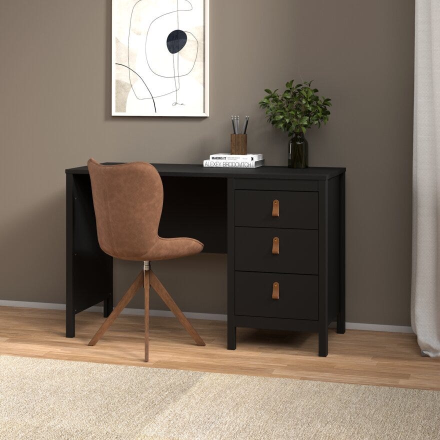 MADRID Skrivebord 120x48 cm i Svart