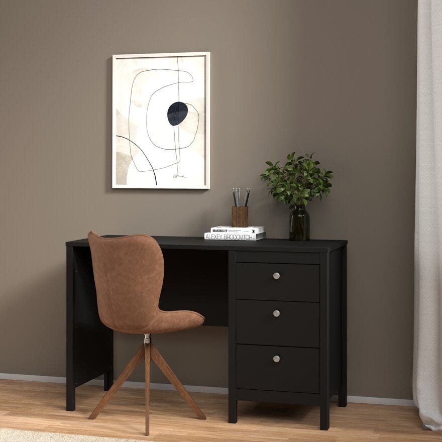 MADRID Skrivebord 120x48 cm i Svart