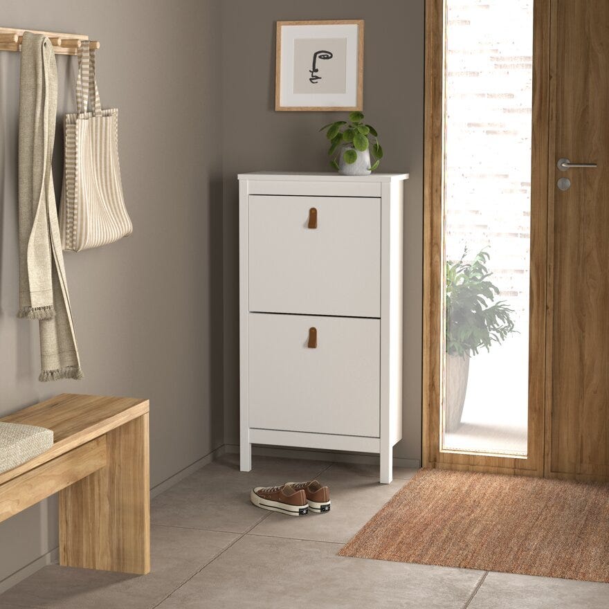 MADRID Skoskap 53x24 cm i Hvit